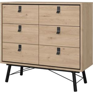 Komoda Rainy 102 cm so zásuvkami orechovec Jacson vyobraziť