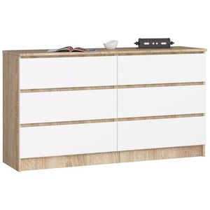 Komoda Rollo K 140 cm dub sonoma/biela vyobraziť