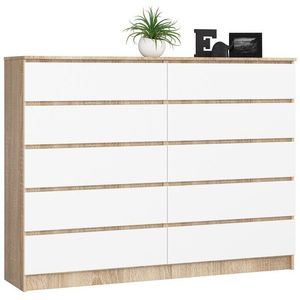 Komoda Rollo K 160 cm dub sonoma/biela vyobraziť
