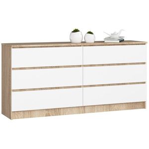 Komoda Rollo V 160 cm dub sonoma/biela vyobraziť