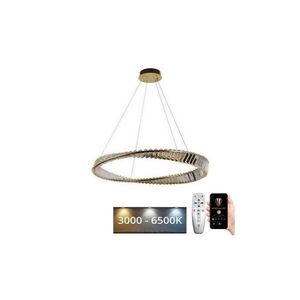 LED Stmievateľný krištáľový luster na lanku LED/50W/230V + diaľkové ovládanie J6350/GCH vyobraziť