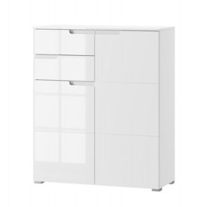 Komoda Selene 7 100 cm biela lesklá/matná vyobraziť