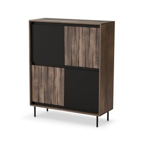 Komoda Swing 102 cm orech/čierna vyobraziť
