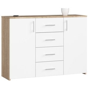 Komoda Torvi K 110 cm dub sonoma/biela vyobraziť