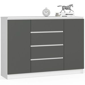 Komoda TOVE K 140 cm biela/grafit vyobraziť
