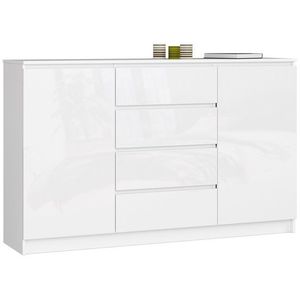 Komoda Tove K 160, 4 cm biela lesklá vyobraziť