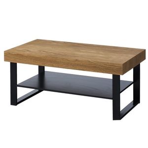 Konferenčný stolík Mozaika 41 110 cm z masívu dub medový/čierny vyobraziť