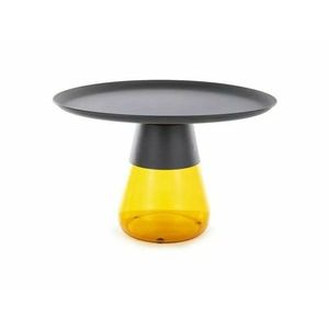 Konferenčný stolík Tiffany 70 cm žltý/čierny mat vyobraziť