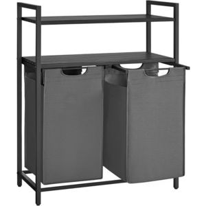 Kôš na bielizeň Vasagle Ovules Lonels 2 x 46 l čierny/sivý vyobraziť