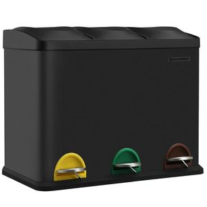 Kôš na triedený odpad Galipa 3x15 l čierny vyobraziť