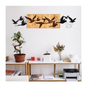 Nástenná dekorácia 111x25 cm vtáci drevo/kov 279ENZ1755 vyobraziť