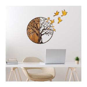 Nástenná dekorácia 92x71 cm strom a vtáci drevo/kov 899SKL2669 vyobraziť