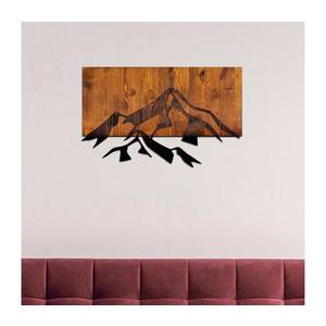 Nástenná dekorácia 58x36 cm hory drevo/kov 899SKL1283 vyobraziť