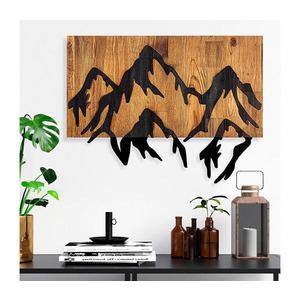Nástenná dekorácia 58x44 cm hory drevo/kov 899SKL2201 vyobraziť