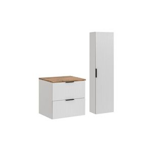 Kúpeľňová zostava Casad so skrinkami 60 cm biela/dub wotan vyobraziť
