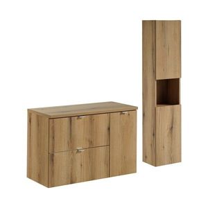 Kúpeľňová zostava Nova Oak 90 cm so skrinkami dub coast evoke vyobraziť