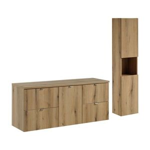 Kúpeľňová zostava Nova Oak I so skrinkami 140 cm dub evoke vyobraziť
