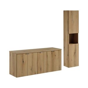 Kúpeľňová zostava Nova Oak II so skrinkami 140 cm dub evoke vyobraziť