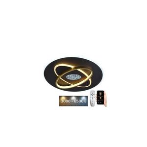 LED Stmievateľné stropné svietidlo LED/80W/230V čierna + diaľkové ovládanie J1325/B vyobraziť