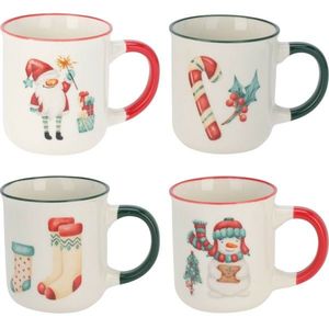4-dielna sada hrnčekov Holly Jolly, 200 ml, porcelán vyobraziť