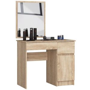 Kozmetický stolík so zrkadlom P-2/SL dub sonoma pravý vyobraziť