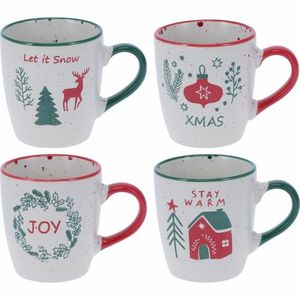 Súprava 4 kameninových hrnčekov Let It Snow 200 ml vyobraziť