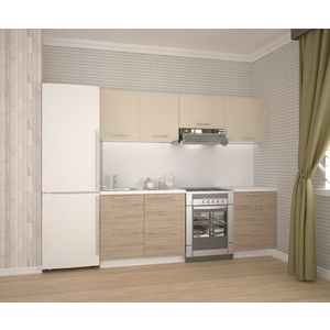 Kuchynská linka Sonja 220 cm dub san marino/béžová vyobraziť
