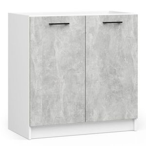 Kuchynská skrinka pod drez Olivie S 80 cm biela/betón vyobraziť