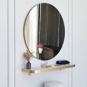 Okrúhle nástenné zrkadlo Zlaté 90 cm zlaté vyobraziť