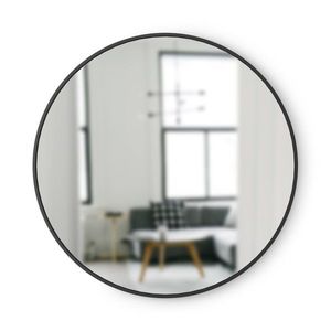 Okrúhle nástenné zrkadlo HUB 91 cm čierne vyobraziť