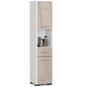 Kúpeľňová skrinka Fin II 30 cm biela/cappuccino lesk vyobraziť