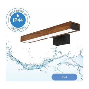Brilagi-LED Kúpeľňové osvetlenie zrkadla WOODY MIRROR LED/8W/230V IP44 dub/čierna 8590828607410 vyobraziť