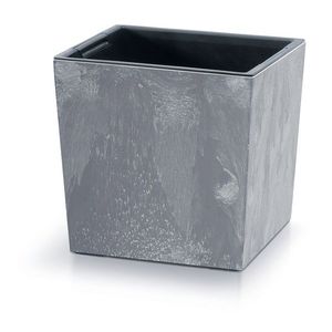 Kvetináč NURBI CUBE BETON EFFECT tmavo šedý vyobraziť