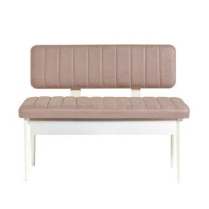 Lavica VINA s úložným priestorom 110 cm biela/béžová vyobraziť