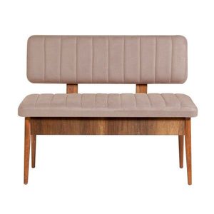 Lavica VINA s úložným priestorom 110 cm orech/béžová vyobraziť