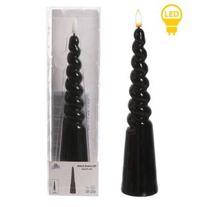 LED sviečka IDALIA SPIRAL 25 cm čierna vyobraziť