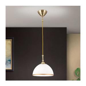Orion HL 6-1808/1 - Luster na lanku OLD LAMP 1xE27/40W/230V biela/mosadz HL 6-1808/1 Patina vyobraziť