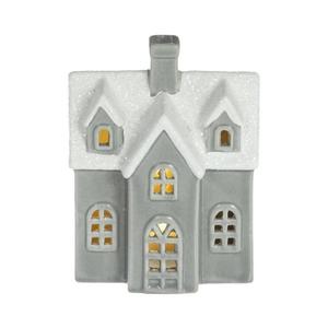 - LED Porcelánová dekorácia LED/2xLR44/teplá biela domček šedá 52000590 vyobraziť