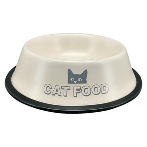 Miska pre mačky CAT FOOD 15 cm krémová vyobraziť