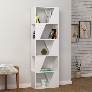 Moderná knižnica Houseland FRAME biela vyobraziť