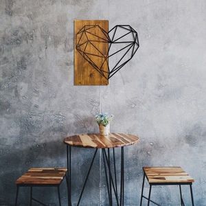 Nástenná dekorácia Agac srdce orech/čierna vyobraziť