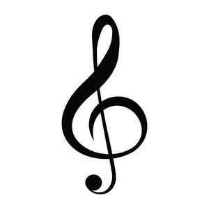 Nástenná dekorácia Treble Clef čierna vyobraziť