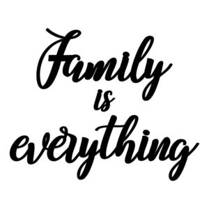 Nástenná drevená dekorácia FAMILY čierna vyobraziť