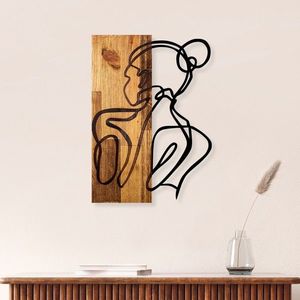 Nástenná drevená dekorácia ŽENSKÉ TELO hnedá/čierna vyobraziť