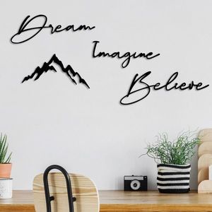 Nástenná kovová dekorácia Amazing Believe čierna vyobraziť