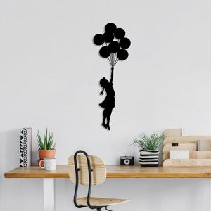 Nástenná kovová dekorácia Banksy 12 čierna vyobraziť