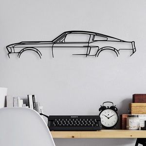 Nástenná kovová dekorácia Ford Mustang Shelby GT500 čierna vyobraziť