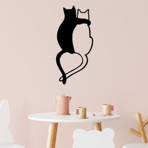 Nástenná kovová dekorácia Love Cats 478 čierna vyobraziť