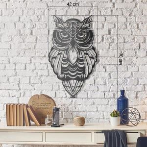 Nástenná kovová dekorácia SOVA 42x70 cm čierna vyobraziť