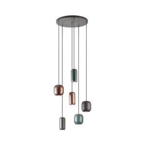 Redo 01-3482 - Luster na lanku BOOM 6xGU10/10W/230V pr. 48 cm čierna/zelená/hnedá 01-3482 vyobraziť